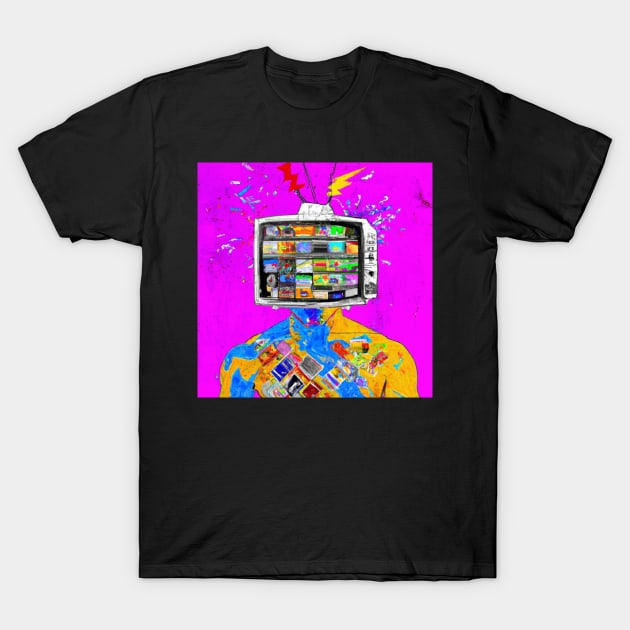 Tv Head T-Shirt by MaximusCardillo